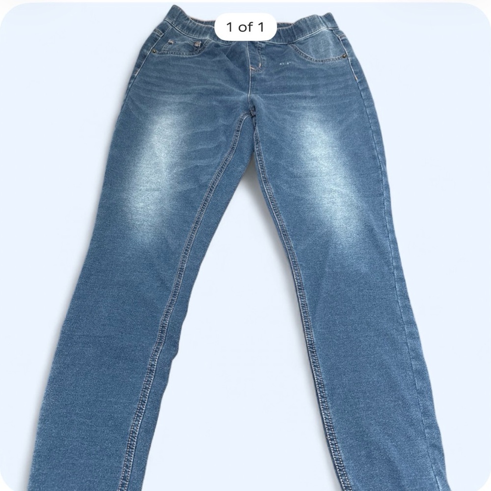 Justice Girls Blue Faded Skinny Jeans 💜🩶